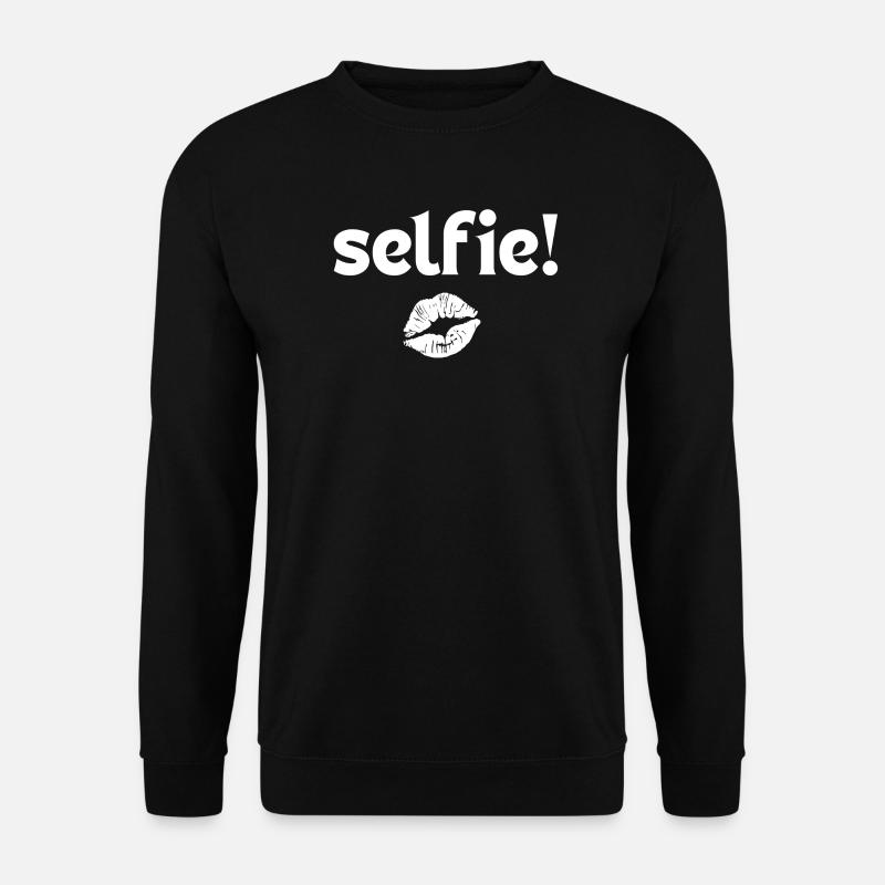 selfie, mobile, phone - Unisex Sweatshirt - black
