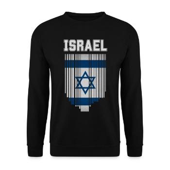Drapeau d’Israël, fierté israélienne - Sweat-shirt Unisexe - noir - Devant - Alina (178cm) & Michal (187cm)