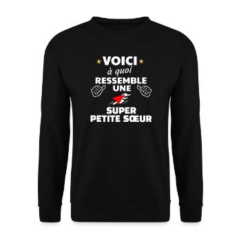 Humour Fraternel Illustration Motivante - Sweat-shirt Unisexe - noir - Devant - Alina (178cm) & Michal (187cm)