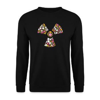 Radioactive Clover Flowers Radio Manip Radiology - Unisex Sweatshirt - black - Front - Alina (178cm) & Michal (187cm)