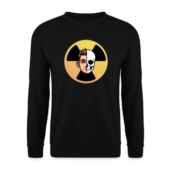 Logo Radioactive Face Skeleton Humor Radiology - Unisex Sweatshirt - black - Front - Alina (178cm) & Michal (187cm)