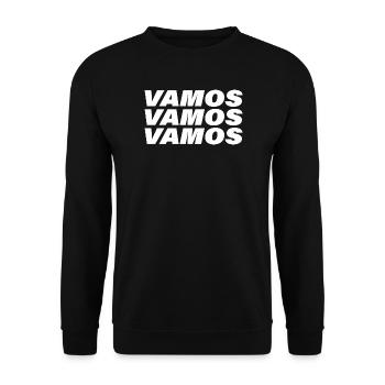 VAMOS - Unisex Sweatshirt - black - Front - Alina (178cm) & Michal (187cm)