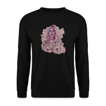 Sexy Girl Tattoo Ink BDSM Grunge T-Shirt - Sweat-shirt Unisexe - noir - Devant - Alina (178cm) & Michal (187cm)
