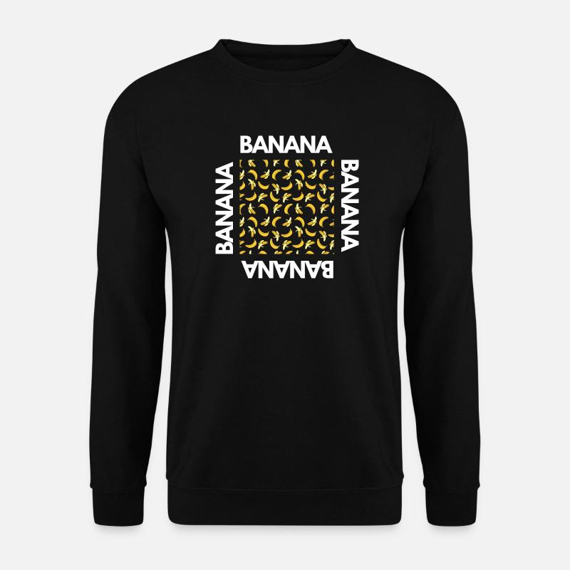 Bananenmuster Ästhetisches Obst-Modehemd - Unisex Pullover - Schwarz