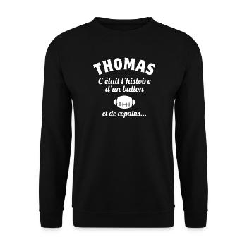 Thomas, Crépol, petit ange - Sweat-shirt Unisexe - noir - Devant - Alina (178cm) & Michal (187cm)