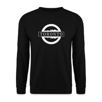 Toronto Skyline Ring - Unisex Pullover - Schwarz - Vorne - Alina (178cm) & Michal (187cm)