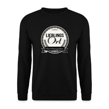 Lieblingsort Berchtesgaden - Unisex Pullover - Schwarz - Vorne - Alina (178cm) & Michal (187cm)