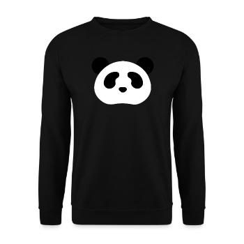 Panda Bear - Unisex Pullover - Schwarz - Vorne - Alina (178cm) & Michal (187cm)