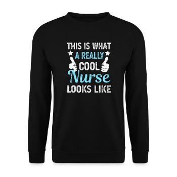 Infirmier - Sweat-shirt Unisexe - noir - Devant - Alina (178cm) & Michal (187cm)