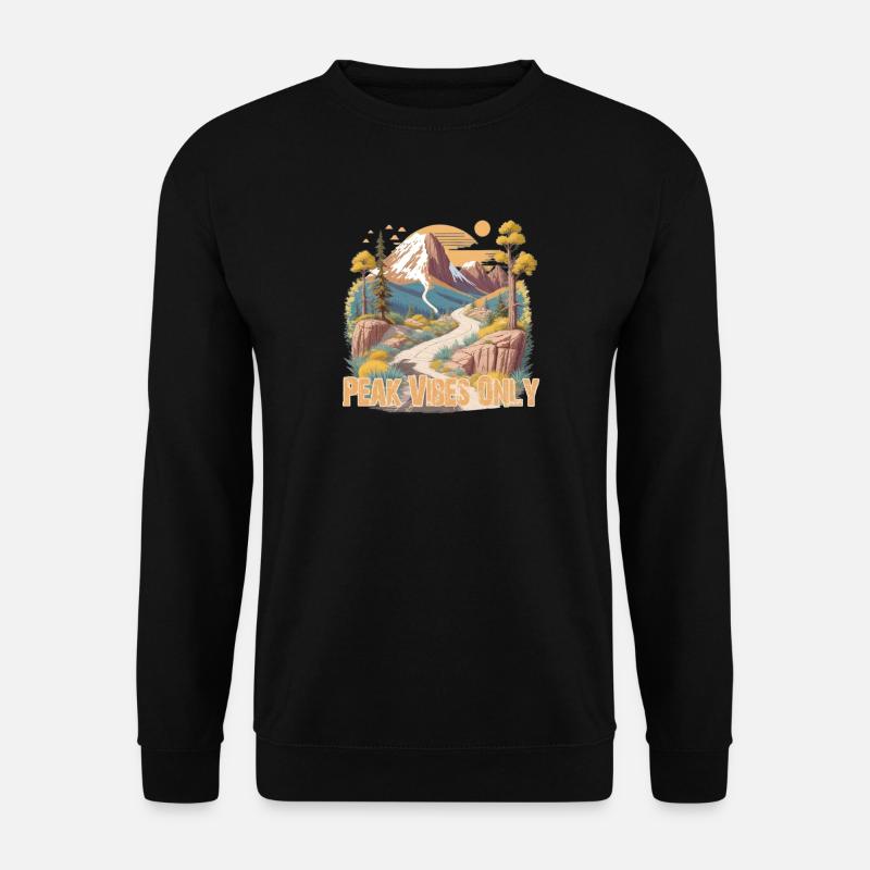 Wandern, Berge - Unisex Pullover - Schwarz