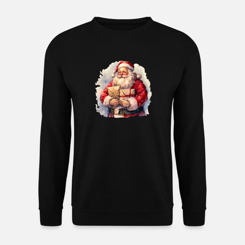 Aquarell mit Geschenken - Unisex Pullover - Schwarz