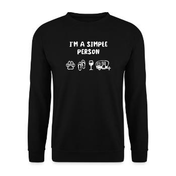 Déclaration camping-car Camping Wanderer Camper - Sweat-shirt Unisexe - noir - Devant - Alina (178cm) & Michal (187cm)