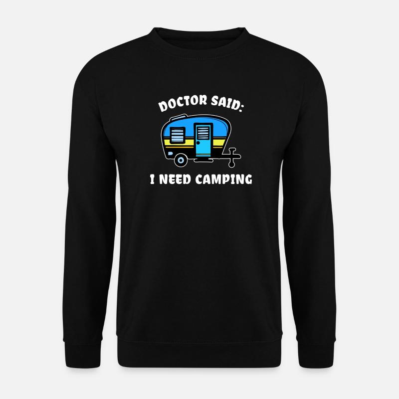Urlaub Statement Wohnwagen Camping Wanderer - Unisex Pullover - Schwarz