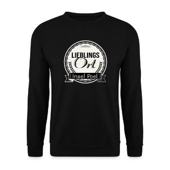 Lieblingsort Insel Poel - Unisex Pullover - Schwarz - Vorne - Alina (178cm) & Michal (187cm)