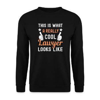 Avocat Avocat - Sweat-shirt Unisexe - noir - Devant - Alina (178cm) & Michal (187cm)