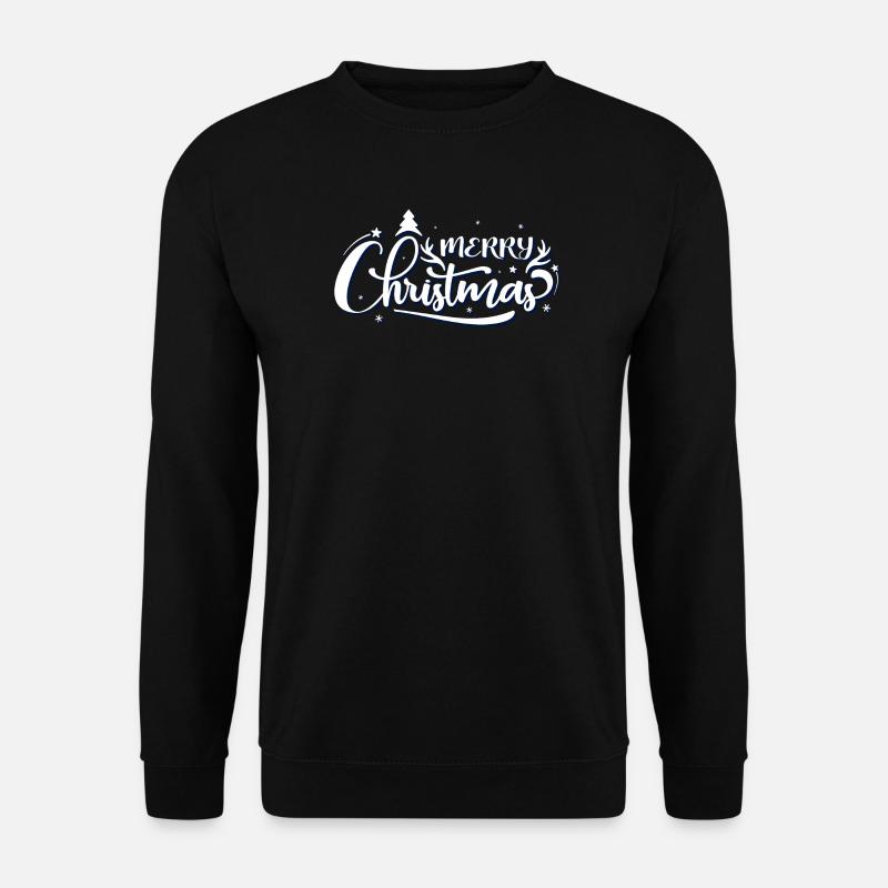 Ornate Merry Christmas Script - Unisex Sweatshirt - black