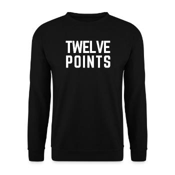 DOUZE POINTS Eurovision Oostenrijk 2026 - Sweat-shirt Unisexe - noir - Devant - Alina (178cm) & Michal (187cm)