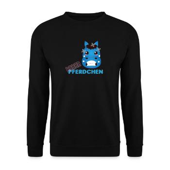 ! Brrr Pferdchen - Winter Pony - Unisex Pullover - Schwarz - Vorne - Alina (178cm) & Michal (187cm)