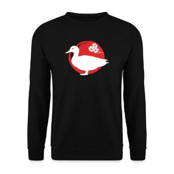 Silhouette De Canard Japonais - Sweat-shirt Unisexe - noir - Devant - Alina (178cm) & Michal (187cm)