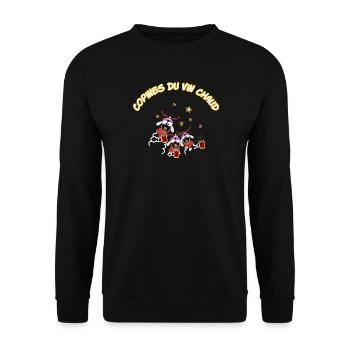 Copines du vin chaud marché de Noël - Sweat-shirt Unisexe - noir - Devant - Alina (178cm) & Michal (187cm)