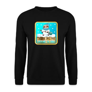 PELLETER LA NEIGE - MERCI PARESSEUX - Sweat-shirt Unisexe - noir - Devant - Alina (178cm) & Michal (187cm)