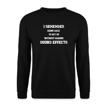 I remember getting without sound effects - Unisex Sweatshirt - black - Front - Alina (178cm) & Michal (187cm)