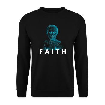 Marcus Aurelius Stoic Philosophy Faith Shirt - Unisex Sweatshirt - black - Front - Alina (178cm) & Michal (187cm)