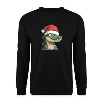 Crocodile Noël - Sweat-shirt Unisexe - noir - Devant - Alina (178cm) & Michal (187cm)