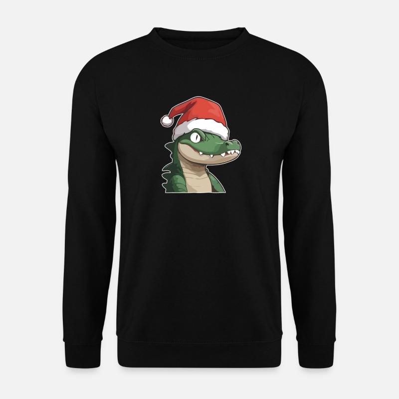 Krokodil Weihnachten - Unisex Pullover - Schwarz