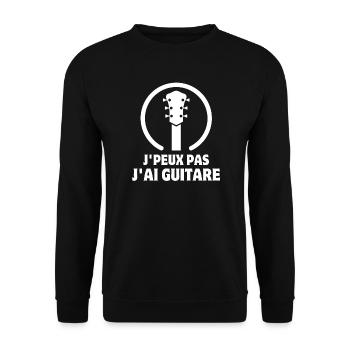 guitare, guitariste, fan de guitare - Sweat-shirt Unisexe - noir - Devant - Alina (178cm) & Michal (187cm)