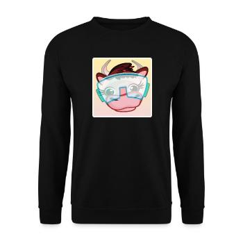 SKI GOGGLES DAIRY COWS - WINTER SPORTS SKI - Unisex Sweatshirt - black - Front - Alina (178cm) & Michal (187cm)