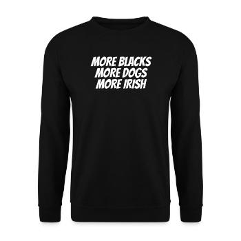 White Text Designs - Unisex Sweatshirt - black - Front - Alina (178cm) & Michal (187cm)