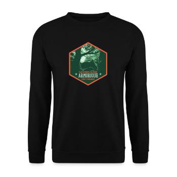 Forêt Huelgoat en armorique : Nature Mystique - Sweat-shirt Unisexe - noir - Devant - Alina (178cm) & Michal (187cm)