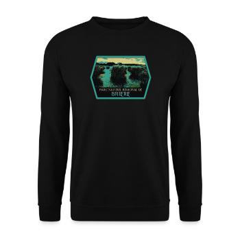 Marais Parc naturel de Brière: Authentische Natur - Unisex Pullover - Schwarz - Vorne - Alina (178cm) & Michal (187cm)