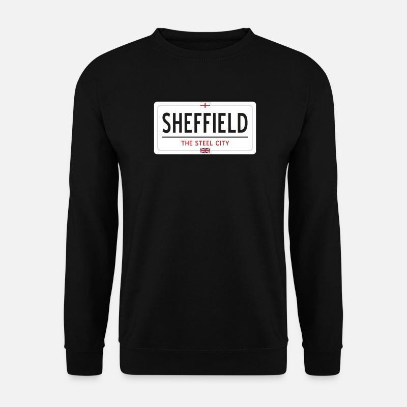 Ortsschild Sheffield - Unisex Pullover - Schwarz