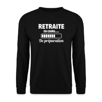 retraite, futur retraité, retraite humour - Sweat-shirt Unisexe - noir - Devant - Alina (178cm) & Michal (187cm)