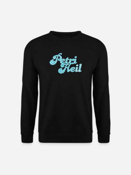 Petri Heil Angler Hobby Fische Schuppen Muster - Unisex Pullover - Schwarz