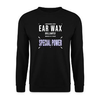 Ear Doctor Ears Earwax Gift Funny - Unisex Sweatshirt - black - Front - Alina (178cm) & Michal (187cm)