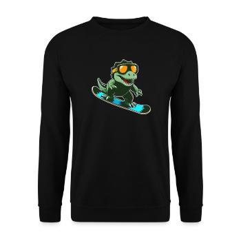 T-Rex Snowboarding - Unisex Pullover - Schwarz - Vorne - Alina (178cm) & Michal (187cm)
