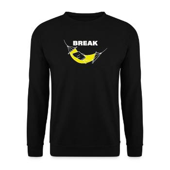 BREAK - Unisex Pullover - Schwarz - Vorne - Alina (178cm) & Michal (187cm)