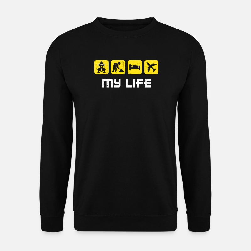 Job Arbeit Statement Arbeiter Angestellter - Unisex Pullover - Schwarz