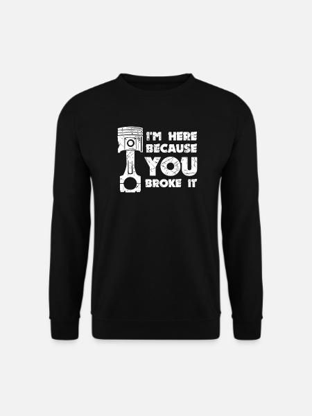 Job Statement Workaholic Mechaniker Arbeiter - Unisex Pullover - Schwarz