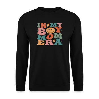 Colorful Design with Vintage Smile - Unisex Sweatshirt - black - Front - Alina (178cm) & Michal (187cm)