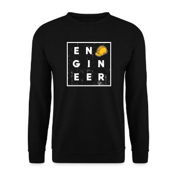 Worker Job Profession Career Construction Worker Success - Unisex Sweatshirt - black - Front - Alina (178cm) & Michal (187cm)