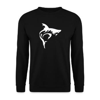 SHARK - Unisex Pullover - Schwarz - Vorne - Alina (178cm) & Michal (187cm)