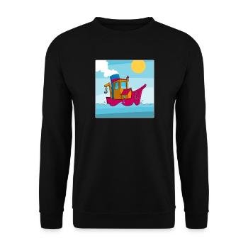 Image colorée d’un remorqueur amusant - Sweat-shirt Unisexe - noir - Devant - Alina (178cm) & Michal (187cm)
