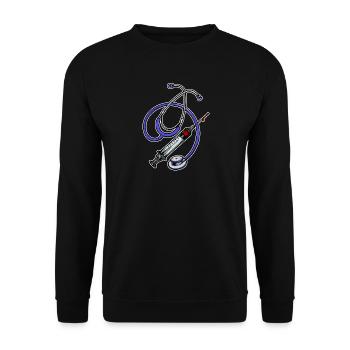 Doktor Job Beruf Karriere Vorgesetzter Arbeit - Unisex Pullover - Schwarz - Vorne - Alina (178cm) & Michal (187cm)