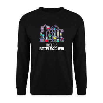 Job Wissenschafter Karriere Statement Vorgesetzter - Unisex Pullover - Schwarz - Vorne - Alina (178cm) & Michal (187cm)