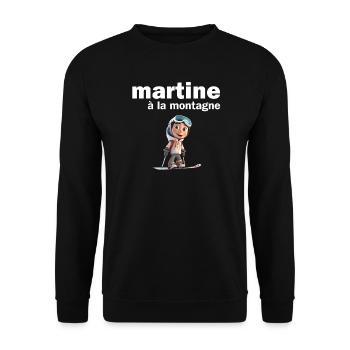 Martine, prénom Martine, je suis Martine - Sweat-shirt Unisexe - noir - Devant - Alina (178cm) & Michal (187cm)