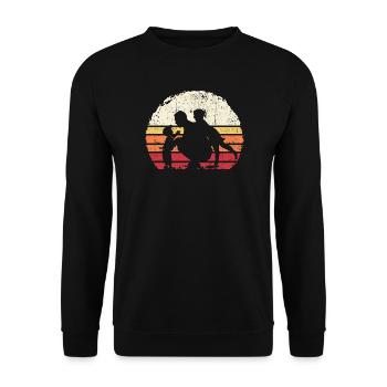 Sunset Trio Silhouette - Unisex Sweatshirt - black - Front - Alina (178cm) & Michal (187cm)